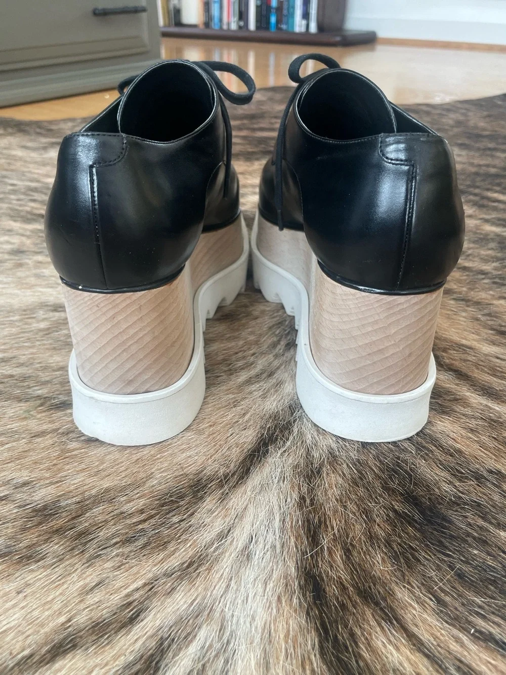 Stella McCartney Elyse Derby Black Platform 39 / 8 - 8.5